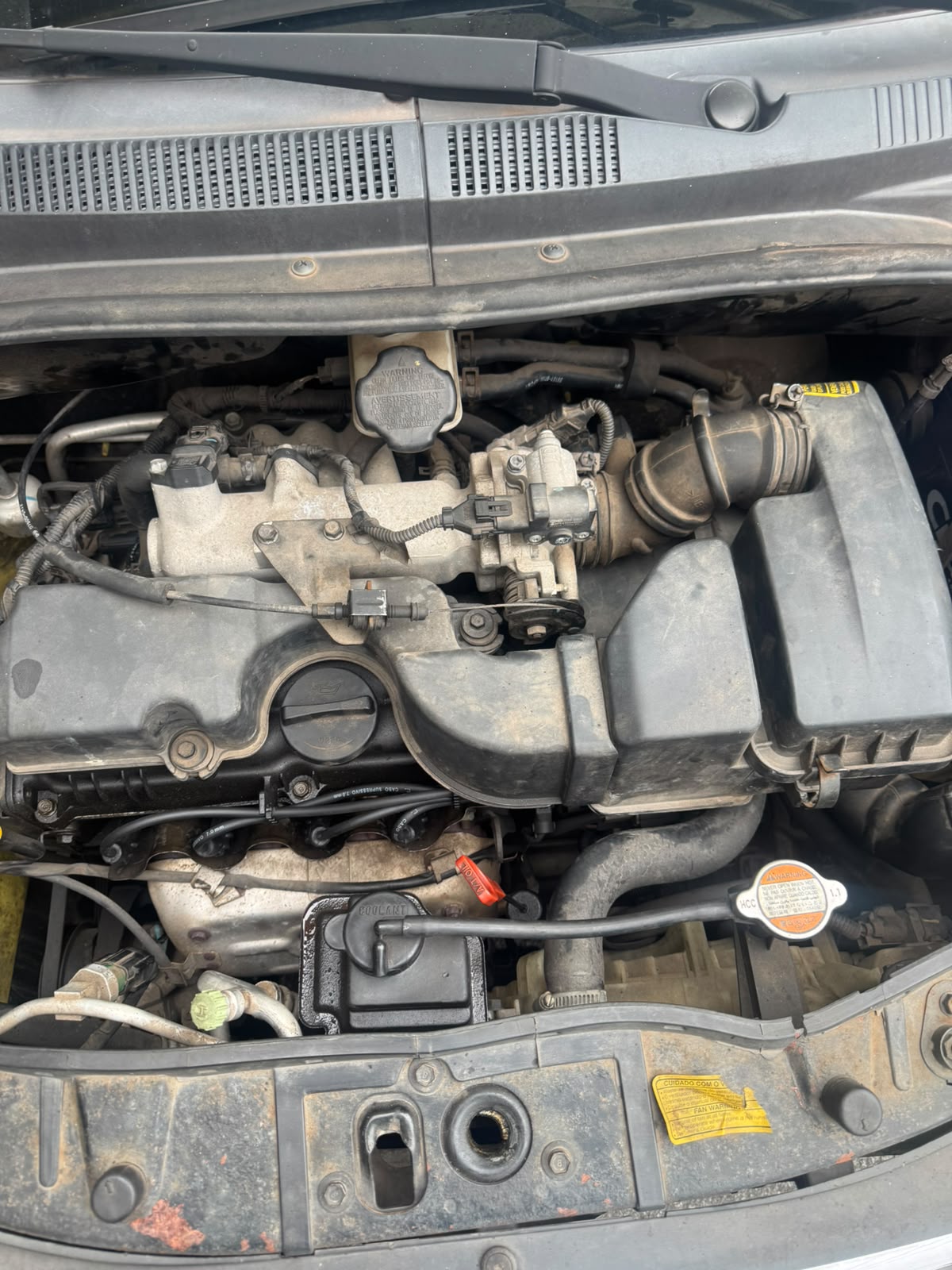 Motor antes da limpeza e revisão